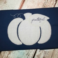 Pumpkin Machine Applique Design - Motif Stitch